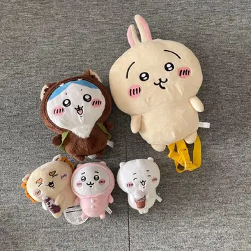 치이카와 (먼작귀) 봉제 인형 백팩 5개 묶음 판매