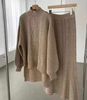 [ willfully ] 베이지 니트 셋업