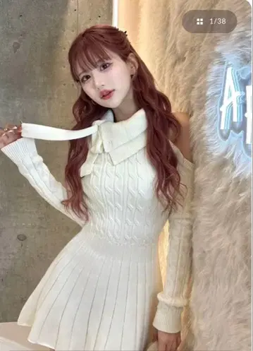 다리치 darich 아메슬리 플레어 니트 미니 원피스