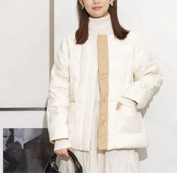 NANOuniverse 발수 가공 라이트 다운 리버서블 노카라 자켓