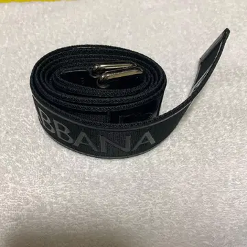 블랙 나일론 로고 벨트