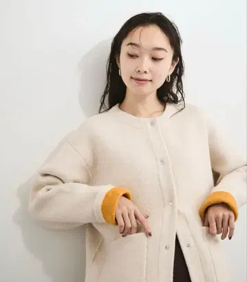 LE CERCLE par rope 더블 페이스 가디건