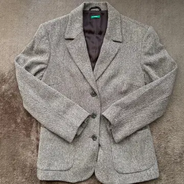 BENETTON 헤링본 테일러드 자켓