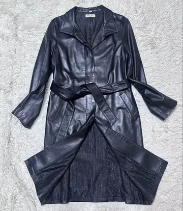 미아카나 양가죽 롱 가죽 코트 11호 블랙 빅 사이즈