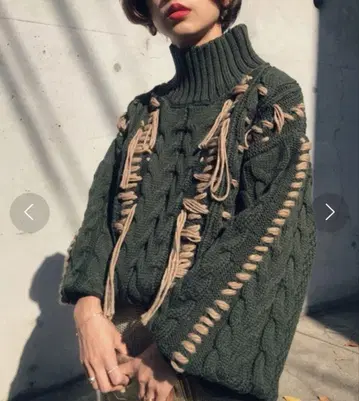 AMERI STITCHCABLEROUNDNESSTOP 케이블 니트