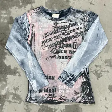 에이치 나오토 페인트 가공 헤이세이 갸루 남자 y2k 00s 그런지 기믹