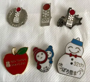 삿포로 올림픽 삿포로 눈 축제 핀 배지 6세트