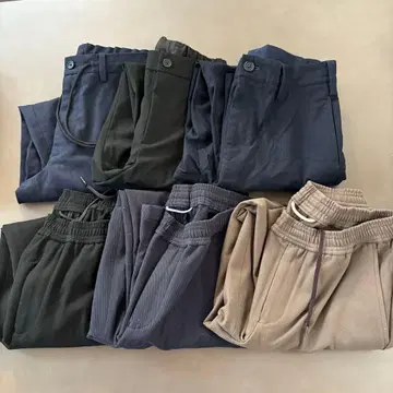 슬랙스 6종 세트 네이비 블랙 그레이 베이지