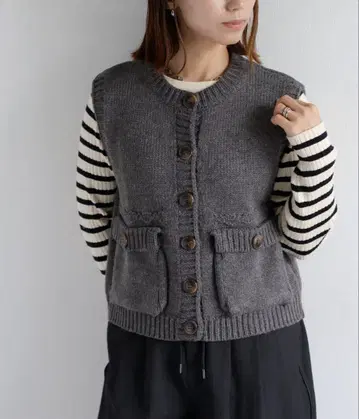 [ cepo ] 포켓 니트 베스트