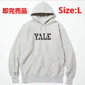 챔피온 YALE 후드티 단색 트루투어 가이 브 리버스 위브