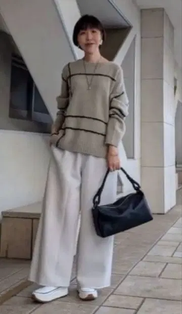 BEARDSLEY 리플 종이상자 허리 리브 팬츠