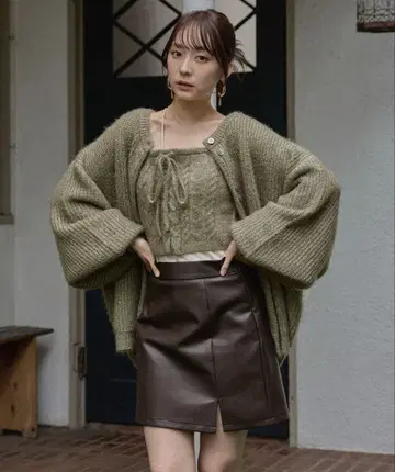 mideal 스팽글 니트 앙상블