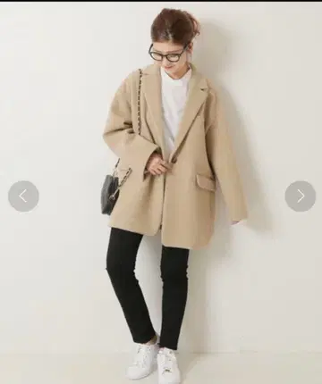 스픽 앤 스팬 W/Ny 모사 자켓 라이크 코트 베이지 36