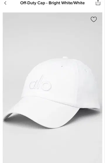 [ ALO yoga ] Off-Duty Cap 화이트