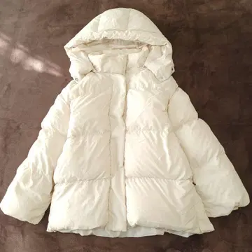 미라 오웬 미디엄 기장 가디건 라이크 다운 자켓 아이보리 0