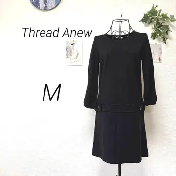 9892-1 스레드 애니원 원피스 M 울 혼방 무지 캐주얼