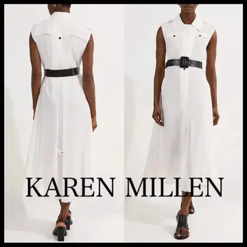 KAREN MILLEN 화이트 셔츠 원피스