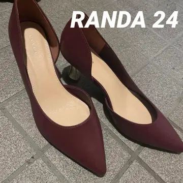 RANDA 버건디 스틸레토 하이힐 24cm 세련된 고급