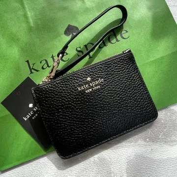 케이트 스페이드 뉴욕 리스트레토 패스 케이스 교통카드 지갑 블랙 가죽