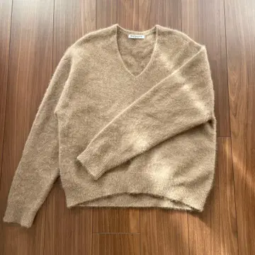 BEAUTY&YOUTH 베이지 V넥 스웨터