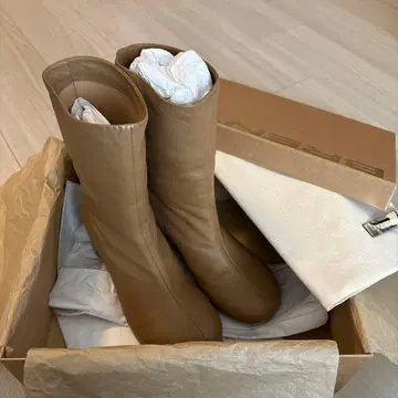 BRENTA 카멜 가죽 부츠