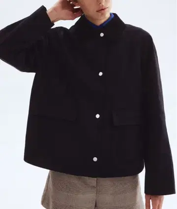 미사용 새상품 H&M 코듀로이 칼라 자켓 네이비