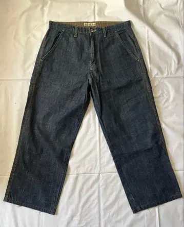 fourthirty 다크 블루 와이드 팬츠