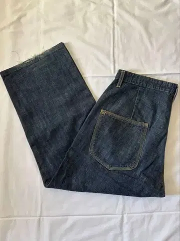 fourthirty 다크 블루 와이드 팬츠