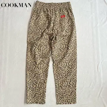 새상품급 COOKMAN 쿠쿠만 셰프 팬츠 올 패턴 레오파드 무늬 L