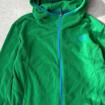 15586 더 노스페이스 플리스 지퍼 후드티 그린 컬러