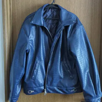 BELVET 가죽 자켓 블루