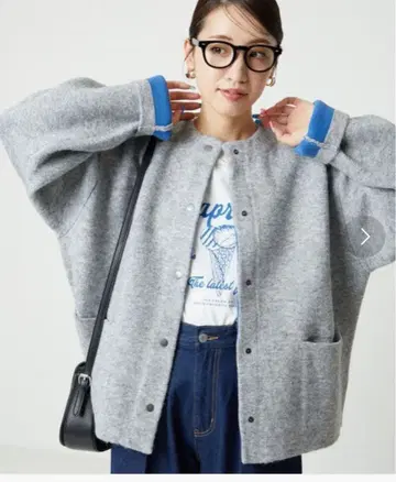 안쪽 배색 스냅 니트 가디건 프릭스스토어 FREAK'S STORE