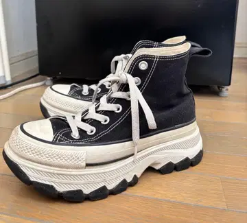 ALL STAR 블랙 통굽 하이컷 스니커즈