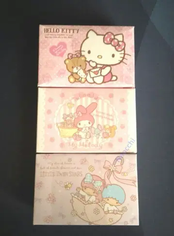 산리오 페이퍼 박스 3개 세트 키티 키키라라 마이멜로디 귀중 레어