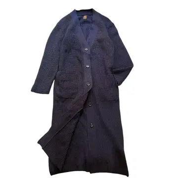 새상품급 바토너 롱 가디건 울100% 네이비 일본제