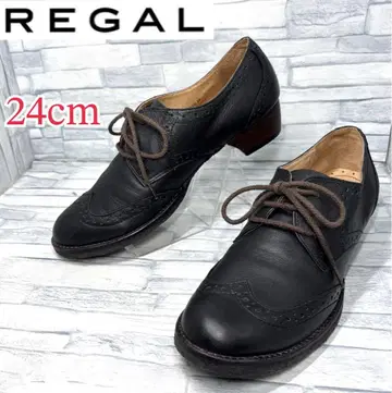 새상품급 REGAL 리갈 윙팁 천연 가죽 블랙 24cm