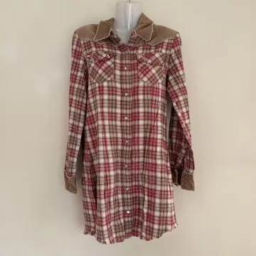 체크 무늬 긴팔 셔츠