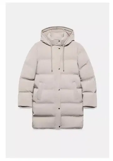 ZARA 세미롱 기장 러버 가공 윈드 브레이커 M