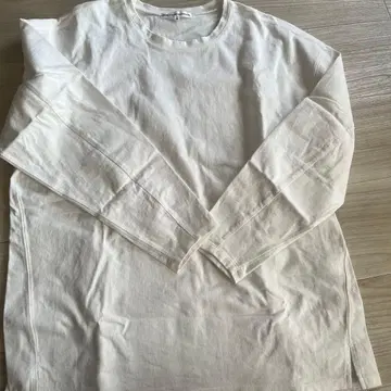 23구 화이트 긴팔 T셔츠 코튼