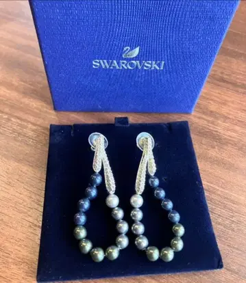 SWAROVSKI 스와로브스키 귀걸이 [양쪽 귀용] 대형 펄 멀티 컬러