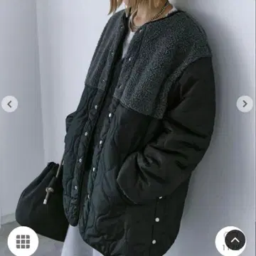 사만사 모스모스 보아 퀼트 리버서블 코트