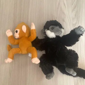 원숭이 모자 봉제 인형 세트