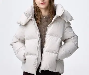 이번 시즌 GU L 사이즈 웜 패디드 블루종 내추럴