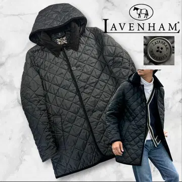 컨디션 최상 LAVENHAM 덴스턴 퀼팅 자켓 34/XS 블랙
