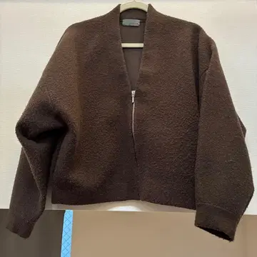 언클레이브 울 부클레 숏코트 브라운