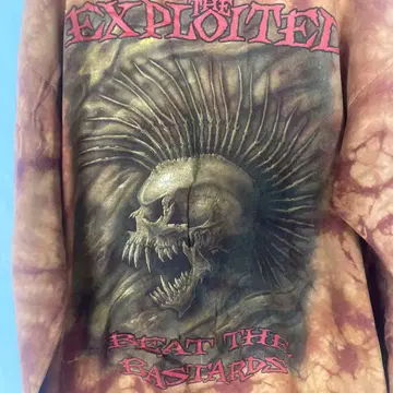 the exploited 밴드 티셔츠 펑크 스컬 90s