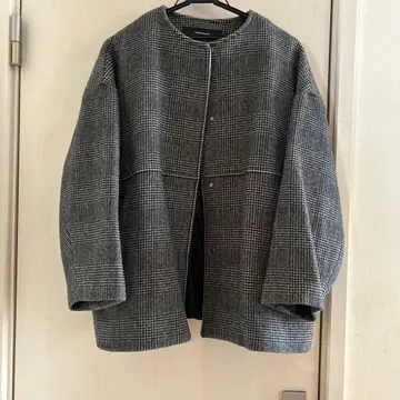 저널 스탠다드 새상품급 슈퍼 140 비버 노카라 숏코트