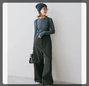 스픽 앤 스팬 서스펜더 부착 워커 팬츠 38 블랙