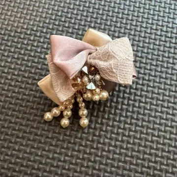 COMPLEX BIZ 리본 & 펄 헤어 클립 M