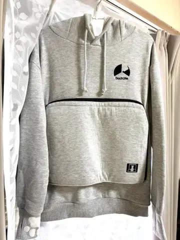 냥가루 후드티 S 사이즈 그레이